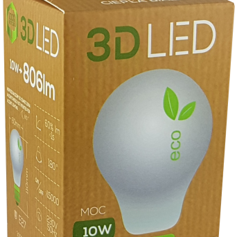 3D LED E27/9 W (neutralna)